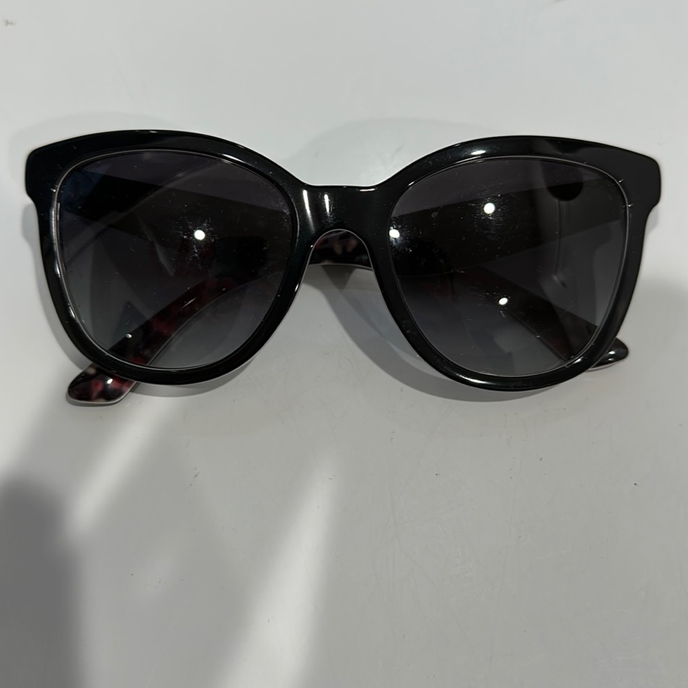Dolce & gabanna black and white sunglasses with floral inside pattern